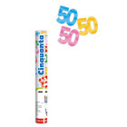 Cannone SPARACORIANDOLI  50 ANNI METAL - Tubo lancia coriandoli 30cm