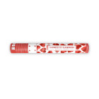 Cannone SPARACORIANDOLI CUORI Rosso LUCIDO - Tubo lancia coriandoli 40cm