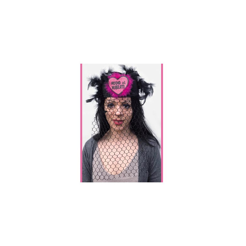 CAPPELLO veletta NERA ADDIO al NUBILATO per la Sposa e il suo addio al nubilato