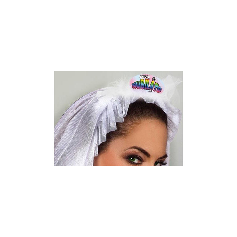 Cerchietto Frontino Velo per SPOSA gaget scherzo addio al nubilato