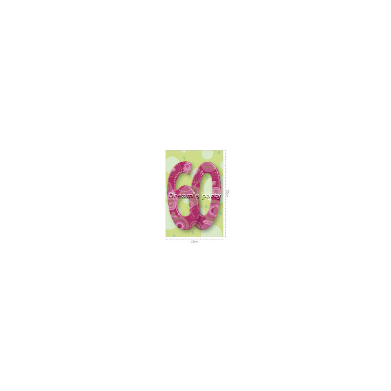 CIALDA 60 ANNI "A" 20X30 CM