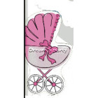 CIALDA SAGOMATA CARROZZINA ROSA