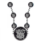 Collana perle argento in plastica HAPPY NEW YEAR gadget festa CAPODANNO