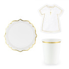 Coordinato tavola PRIMA COMUNIONE Bimba feste bambina piatti bicchieri tovaglioli