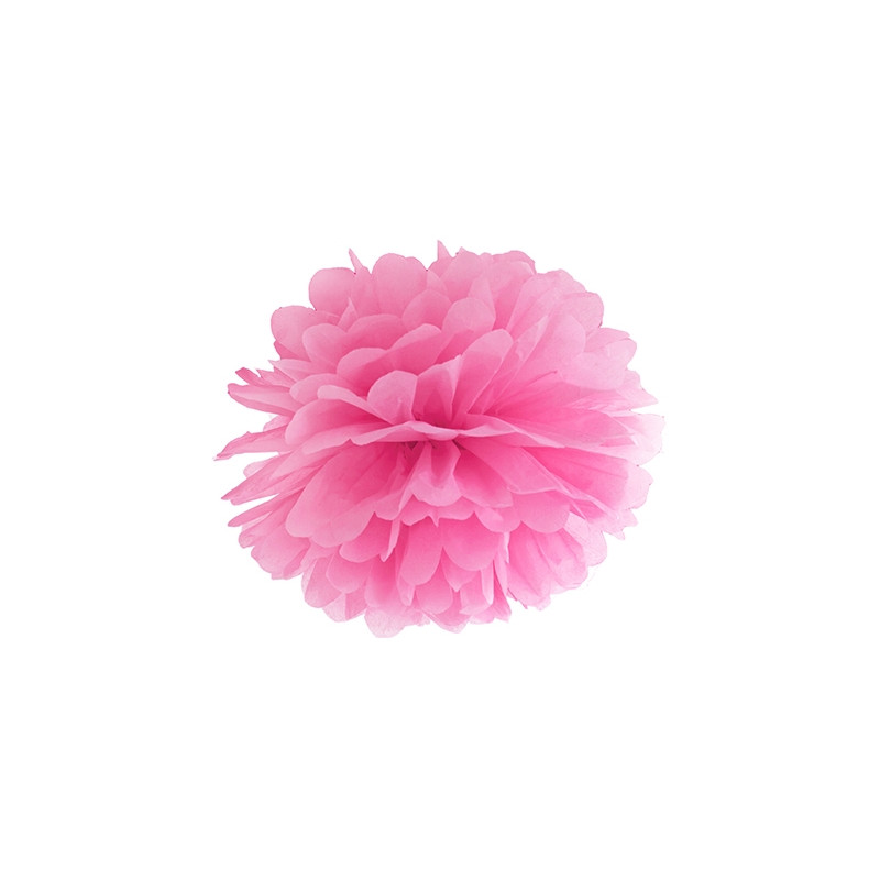 Decorazione in carta POMPOM per feste, party ecc. - FUCSIA Ø35cm
