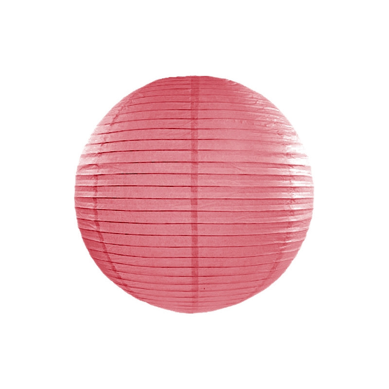 Decorazione SFERA lanterna in carta Rosso/Corallo per feste, party,