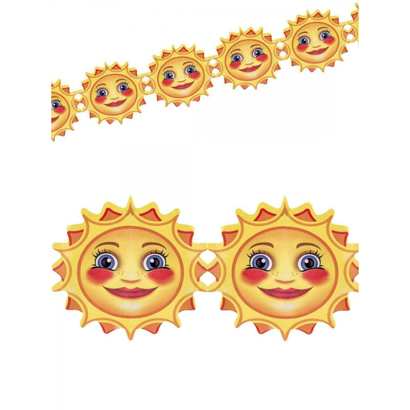 festone ghirlanda SOLE giallo in carta Compleanno addobbo decoro festa