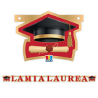 Festone in carta LA MIA LAUREA Rosso e ORO con Tocco Ghirlanda decorativa
