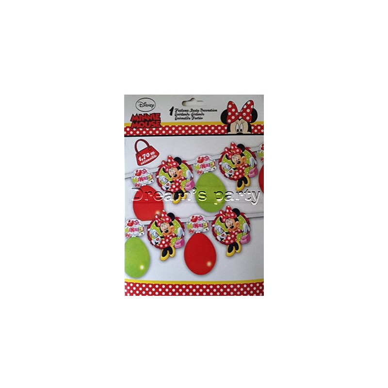 FESTONE MINNIE CON PALLONCINI 1,7 MT ESTENSIBILE