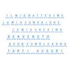 Festone PERSONALIZZABILE celeste - 33 pezzi - Benvenuto, battesimo compleanno