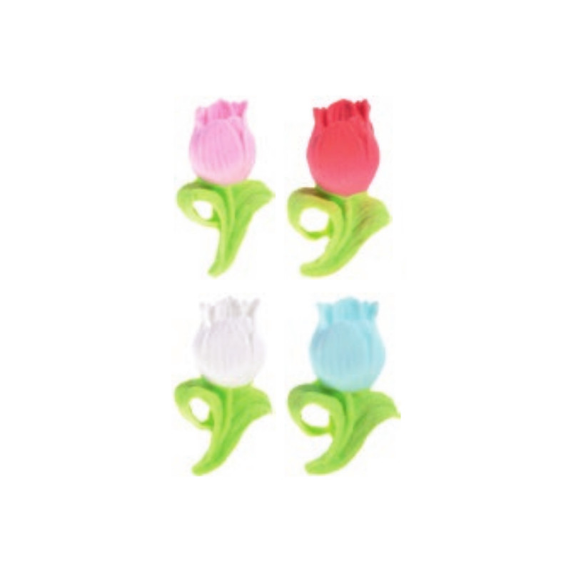 Fiore MINI TULIPANO in ZUCCHERO - decorazione torte e dolci - 1 Pezzo Casuale