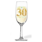 Flute da Spumante in Vetro 30 ANNI -  idea scherzo gaget festa, party