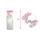 Ghirlanda di Palloncini LOVE cerchio - Composizione Fai da Te colore Rosa/lilla