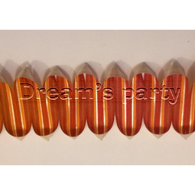 Nastro per torte GIROTORTA da Pasticceria - TRICOLOR rosso arancio crema - 1 mt