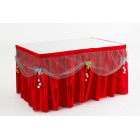 Gonna GONNELLONE coprigambe per TAVOLO natalizio NATALE - girotavola in tessuto