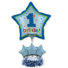 Kit CENTROTAVOLA Palloncini 1° compleanno Azzurro bambino - Fai da Te - bimbo