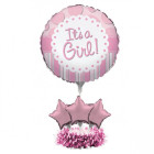 Kit CENTROTAVOLA Palloncini NASCITA Rosa - Fai da Te "It's a Girl"  Bambina bimba