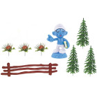 Kit TOPPER decorazione per TORTE e DOLCI dei PUFFI in plastica