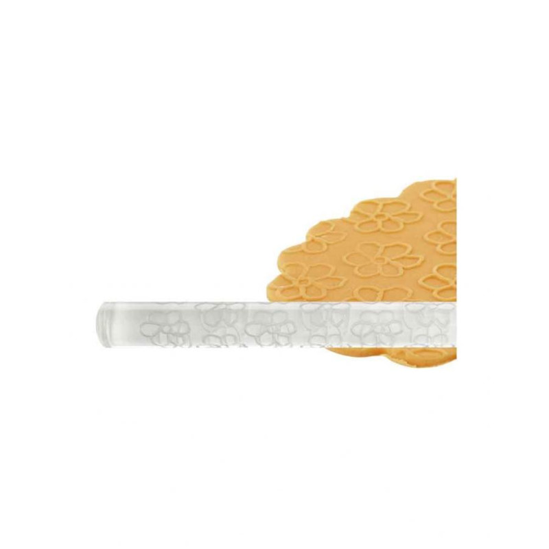 Mattarello ad incisione - perfetto per imprimere fiori di MARGHERITA - 32cm