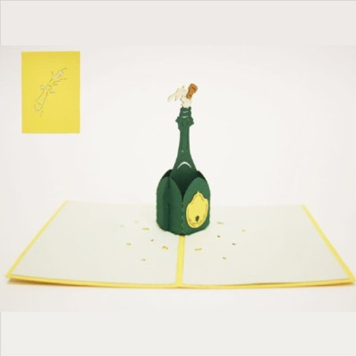 Mini Biglietto augurale ORIGAMO AUGURI SPUMEGGIANTI - compleanno generico - POP UP