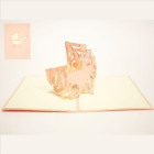 Mini Biglietto augurale ORIGAMO CARROZZINA BIMBA - compleanno generico - POP UP