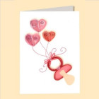 Mini Biglietto augurale ORIGAMO CIUCCIO BIMBA - QUILLING a Rilievo