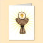 Mini Biglietto augurale ORIGAMO COMUNIONE - QUILLING a Rilievo