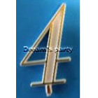 NUMERIN0 4 PLASTICA FILO ORO H. 4,5 CM