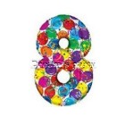 NUMERO GIGANTE 8 STAMPA PALLONCINI