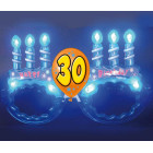 Occhiali a led LUMINOSI di COMPLEANNO 30 ANNI a forma di TORTA