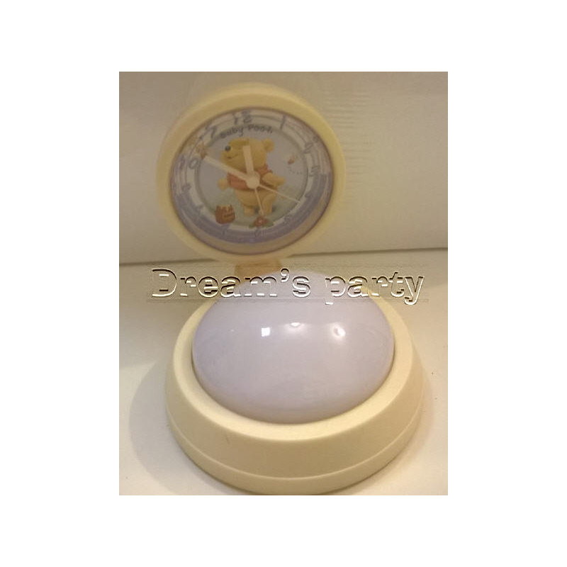 OROLOGIO CON LAMPADA NOTTURNA WINNIE CELESTE