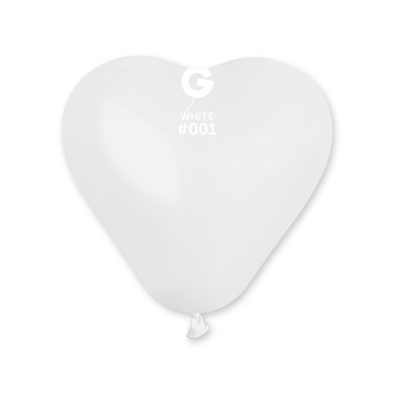 Palloncini a forma di Cuore cuoricini BIANCO palloncino palloni 16cm/6" 100 PZ