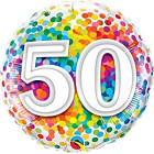 Palloncino foil mylar 50 ANNI fantasia coriandoli - 46 cm