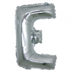 PALLONCINO Pallone LETTERA E ARGENTO in MYLAR foil 21cm