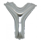 PALLONCINO Pallone LETTERA Y ARGENTO in MYLAR foil 21cm