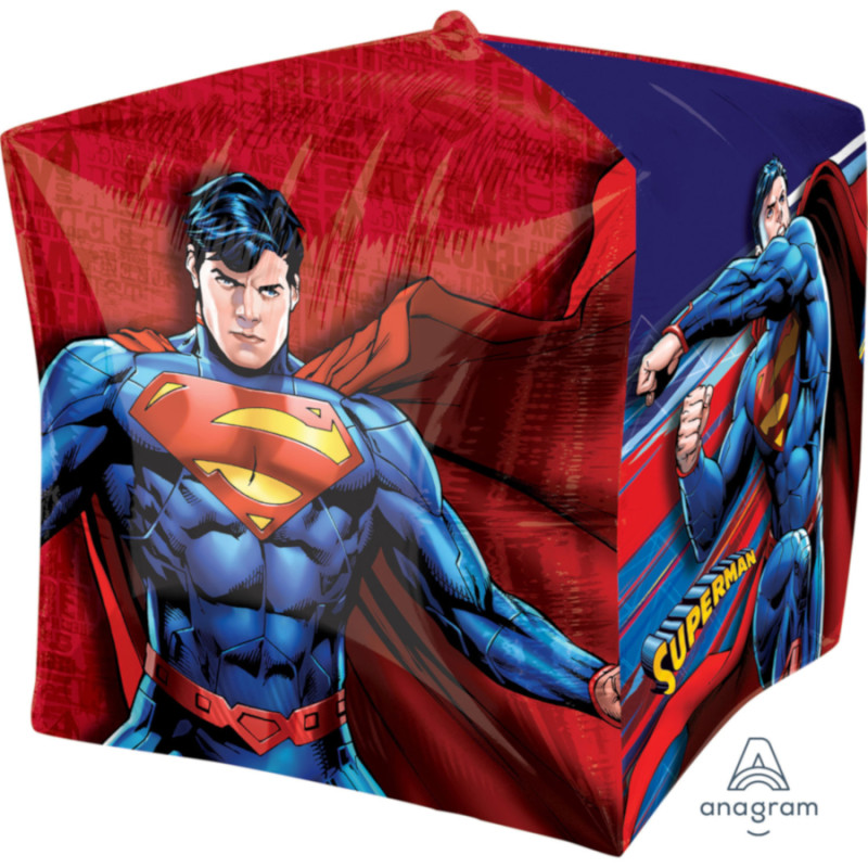 Palloncino SUPERMAN - Pallone Cubez 38cm - gonfiabile ad elio