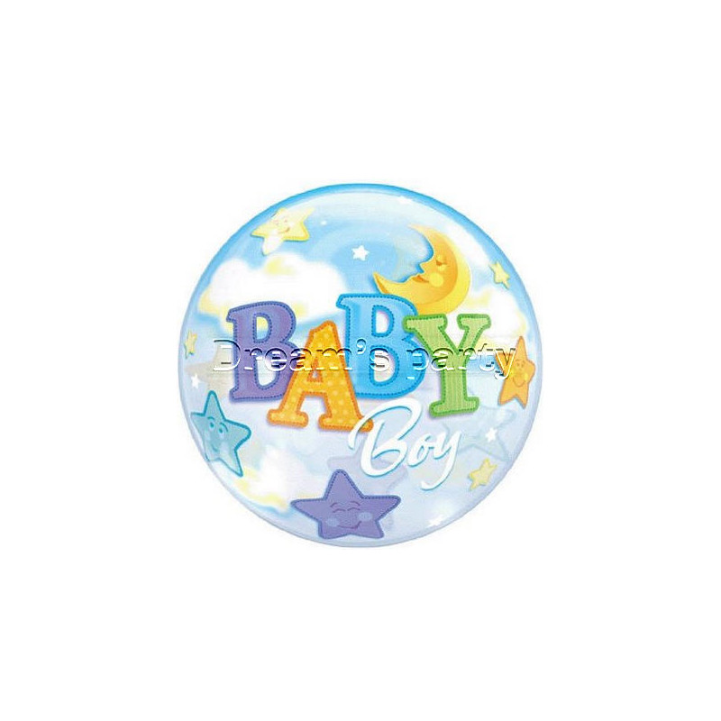 PALLONE BUBBLES BABY BOY 56 CM