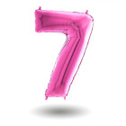 Pallone compleanno numero 7 anni fucsia 101cm palloncini gonfiabile aria, ELIO