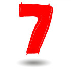 Pallone compleanno numero 7 anni rosso 101cm palloncini gonfiabile aria, ELIO