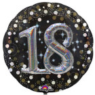 Pallone Foil Mylar 18 anni 81cm Effetto 3D