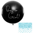 Pallone Mongolfiera BABY SHOWER con coriandoli CELESTE - pallone balloon BOY
