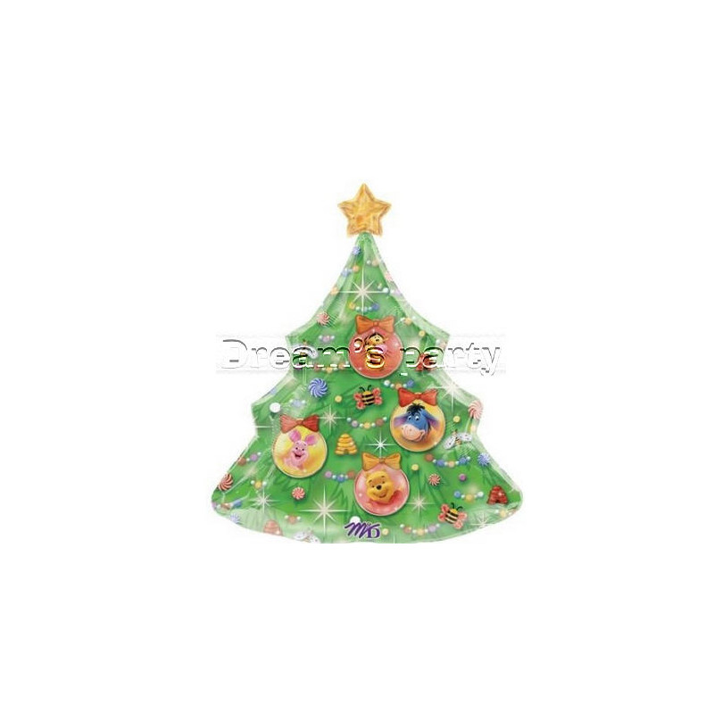 PALLONE MYLAR ALBERO DI NATALE WINNIE THE POOH