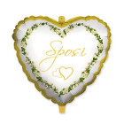 PALLONE MYLAR CUORE SPOSI  45CM