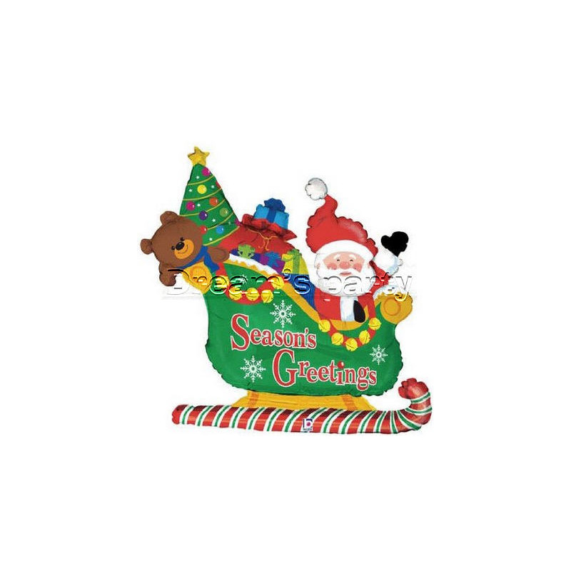 PALLONE MYLAR SLITTA BABBO NATALE