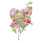 PALLONE MYLAR SUPER SHAPE CUORE GARDEN 79X104CM
