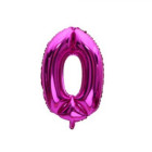 Pallone numero 0 Zero - FUXIA in MYLAR foil - PALLONCINO numerale 41cm