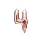 Pallone numero 4 Quattro Rosa Gold in MYLAR foil - PALLONCINO numerale 35cm