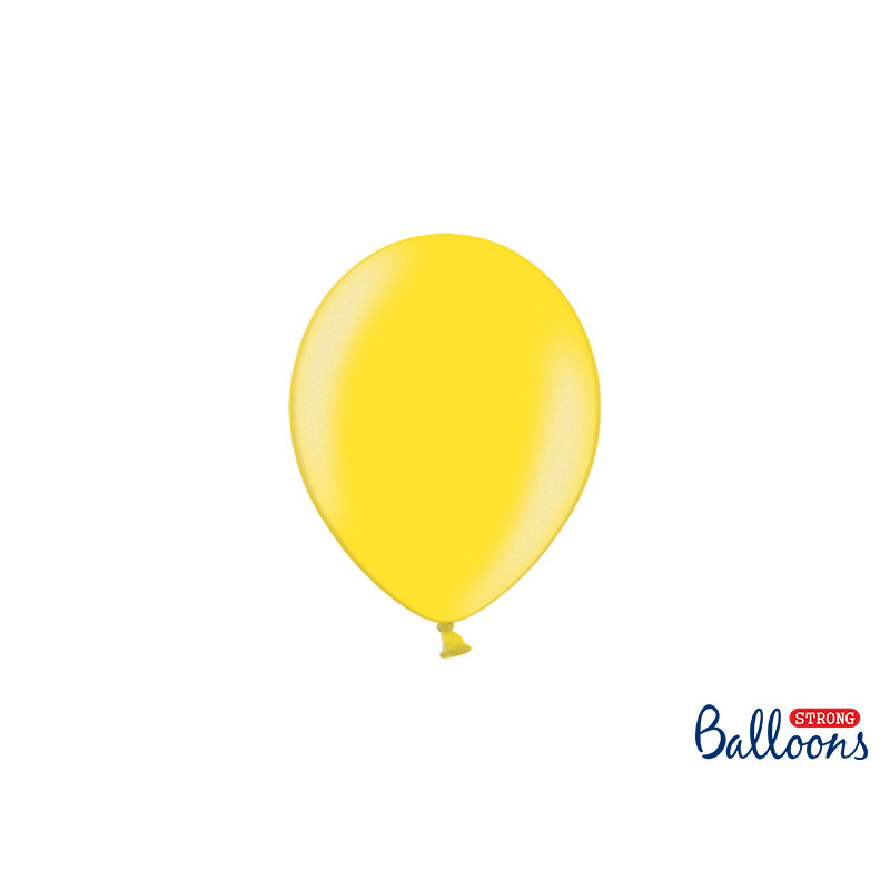 Pallone palloncini palloncino palloni 5" Giallo Metallizzato -100 PZ - Ø12cm