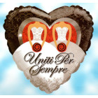 pallone Palloncino a forma di Cuore Coppia SPOSE gay Lesbo (Lei - Lei)