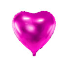 Pallone PALLONCINO CUORE Fuxia in foil Mylar - gonfiabile ad aria o elio 45CM